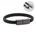Bracciale con cavetto tipo-C Nero - personalizzabile con logo