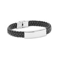 Bracciale in ecopelle Nero - personalizzabile con logo