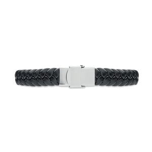 Bracciale in ecopelle Nero - personalizzabile con logo