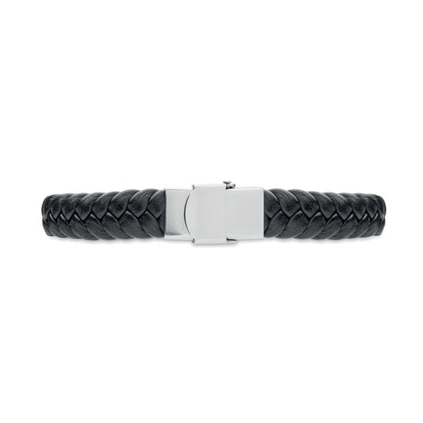 Bracciale in ecopelle Nero - personalizzabile con logo