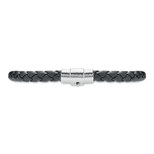 Bracciale in ecopelle Nero - personalizzabile con logo