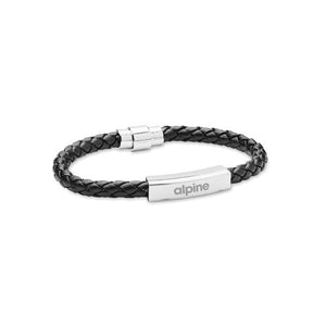 Bracciale in ecopelle Nero - personalizzabile con logo