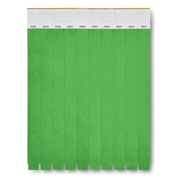 Braccialetto Tyvek® verde - personalizzabile con logo
