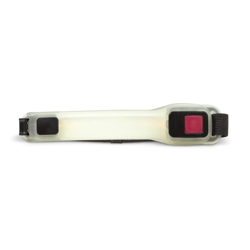 Bracialetto sportivo LED Bianco / Rosso - personalizzabile con logo