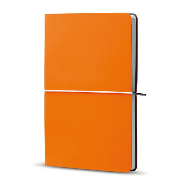 Bullet journal A5 con copertina morbida Arancione - personalizzabile con logo