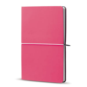 Bullet journal A5 con copertina morbida Rosa - personalizzabile con logo