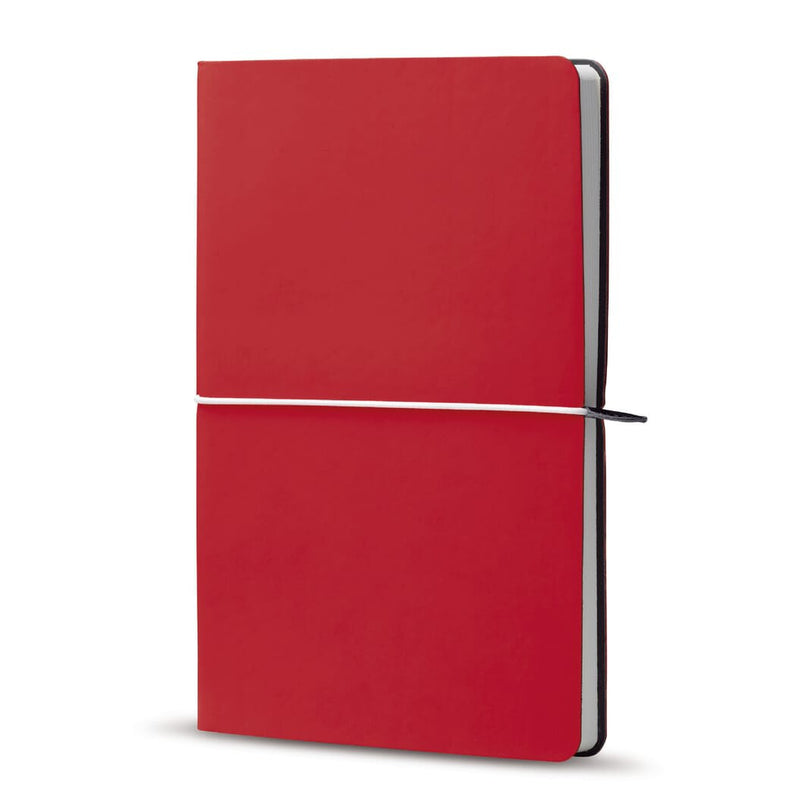 Bullet journal A5 con copertina morbida Rosso - personalizzabile con logo