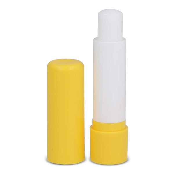 Burrocacao classico in tubo twist Giallo - personalizzabile con logo