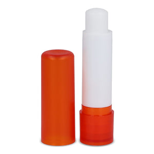 Burrocacao classico in tubo twist Satinata arancione - personalizzabile con logo