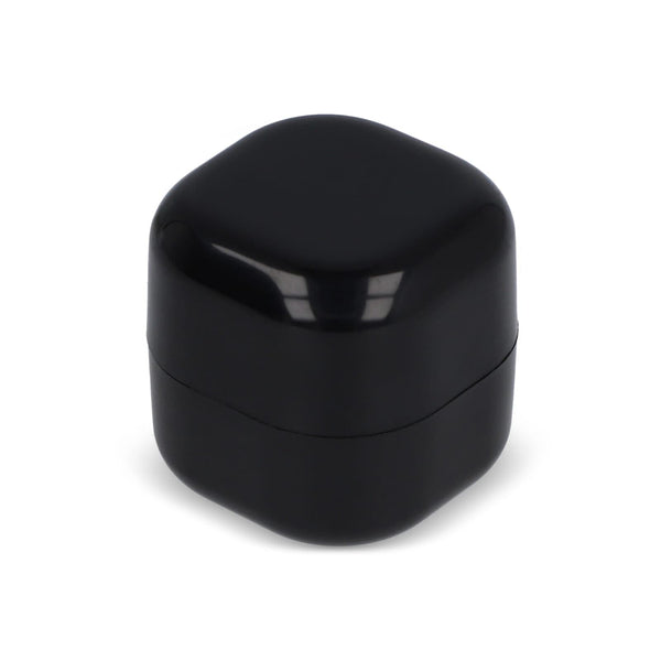 Burrocacao in cubo ABS riciclato Nero - personalizzabile con logo