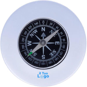 Bussola nautica color argento - personalizzabile con logo