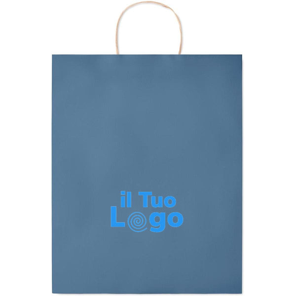 Agipa 102017 Buste Regalo In Carta Kraft Blu, 24 X 43 X 7 Cm, Confezione Da 250, Riutilizzabili E Riciclabili