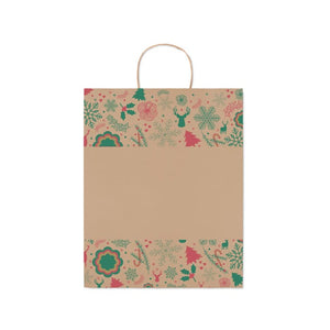 Busta regalo grande Beige - personalizzabile con logo