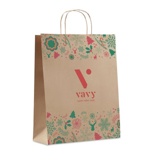 Busta regalo grande Beige - personalizzabile con logo