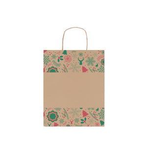 Busta regalo media Beige - personalizzabile con logo