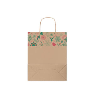 Busta regalo media Beige - personalizzabile con logo