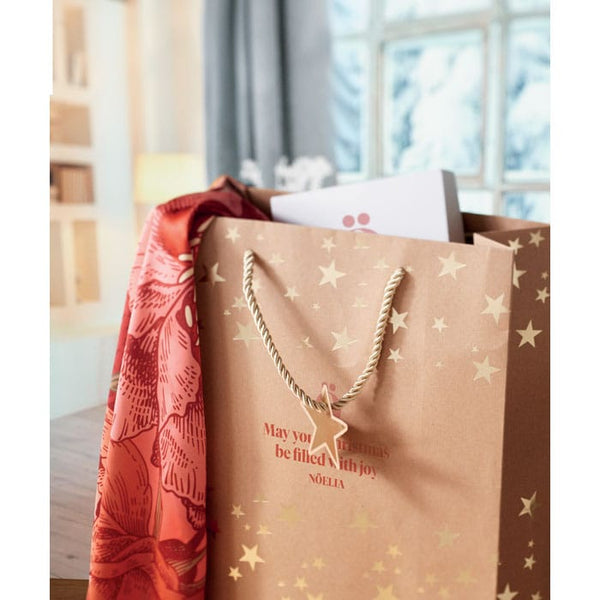 Busta regalo natalizia Oro - personalizzabile con logo
