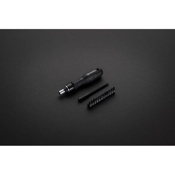 Cacciavite a cricchetto Gear X nero - personalizzabile con logo