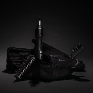 Cacciavite a cricchetto Gear X nero - personalizzabile con logo