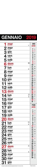 CALENDARI Olandese a colonna / 300 pezzi / 1 colore - personalizzabile con logo