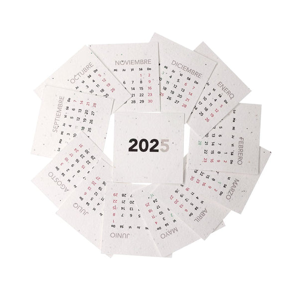 Calendario da Tavolo di Semi Krily natural - personalizzabile con logo