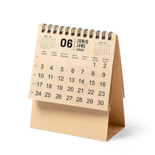 Calendario da Tavolo Lasow beige - personalizzabile con logo