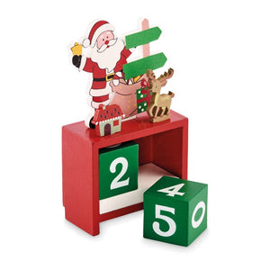 Calendario di Natale in legno Misto - personalizzabile con logo