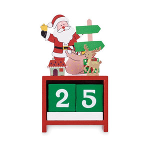 Calendario di Natale in legno Misto - personalizzabile con logo