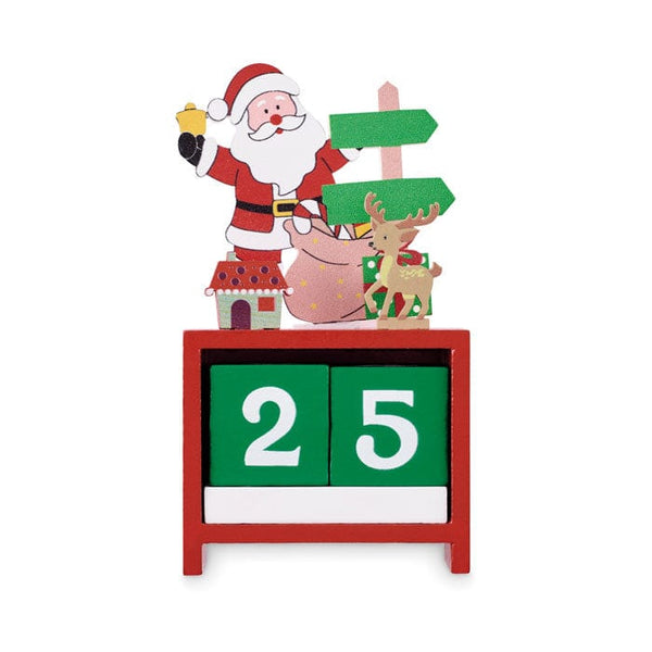 Calendario di Natale in legno Misto - personalizzabile con logo