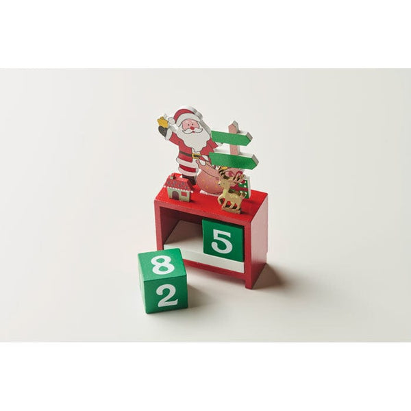 Calendario di Natale in legno Misto - personalizzabile con logo