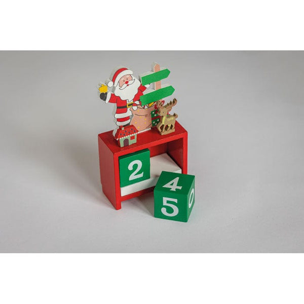 Calendario di Natale in legno Misto - personalizzabile con logo