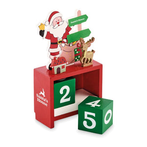 Calendario di Natale in legno Misto - personalizzabile con logo