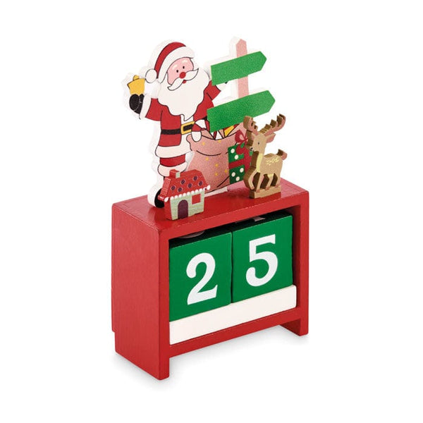 Calendario di Natale in legno Misto - personalizzabile con logo