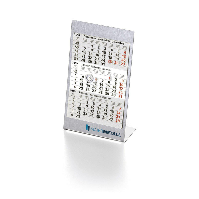 Calendario magnetico postabile Alluminio - personalizzabile con logo