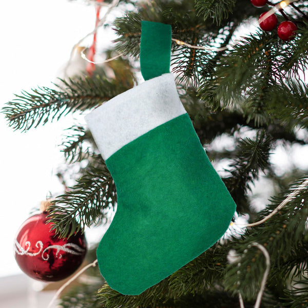 Calza di Natale in feltro 24 cm - personalizzabile con logo