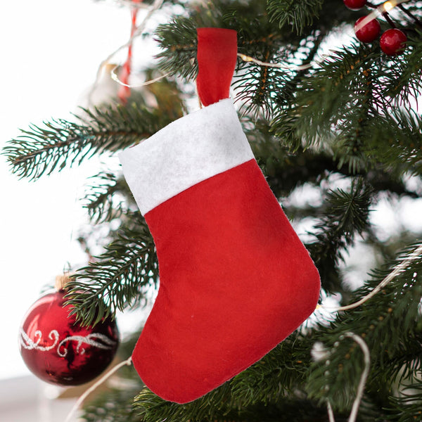 Calza di Natale in feltro 24 cm - personalizzabile con logo