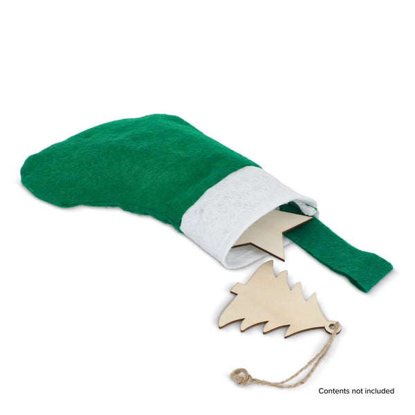 Calza di Natale in feltro 24 cm - personalizzabile con logo