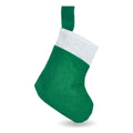 Calza di Natale in feltro 24 cm verde - personalizzabile con logo