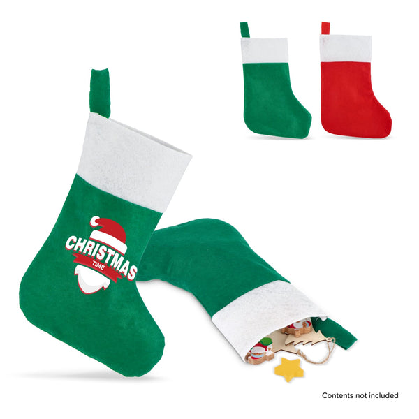 Calza di Natale in feltro 43 cm - personalizzabile con logo