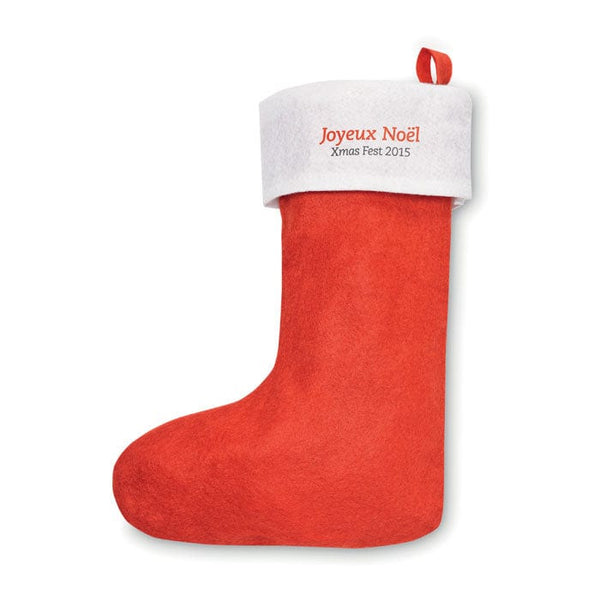 Calza di Natale Rosso - personalizzabile con logo