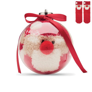 Calzino di Babbo Natale Rosso - personalizzabile con logo