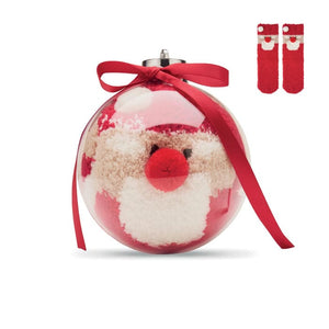 Calzino di Babbo Natale Rosso - personalizzabile con logo