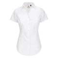 Camicia Black Tie Manica Corta Donna bianco / XS - personalizzabile con logo