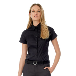 Camicia Black Tie Manica Corta Donna - personalizzabile con logo