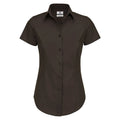Camicia Black Tie Manica Corta Donna marrone / XS - personalizzabile con logo