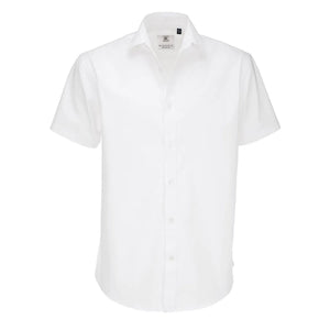 Camicia Black Tie Manica Corta Uomo bianco / S - personalizzabile con logo
