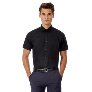 Camicia Black Tie Manica Corta Uomo - personalizzabile con logo