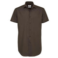 Camicia Black Tie Manica Corta Uomo marrone / S - personalizzabile con logo