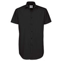 Camicia Black Tie Manica Corta Uomo nero / S - personalizzabile con logo