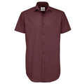 Camicia Black Tie Manica Corta Uomo rosso / S - personalizzabile con logo